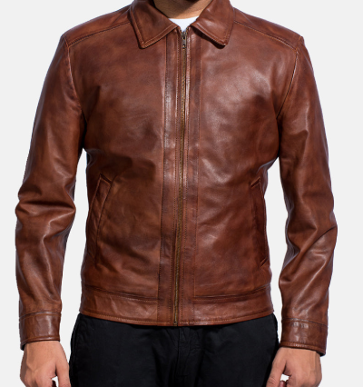 Inferno Brown Leather Jacket