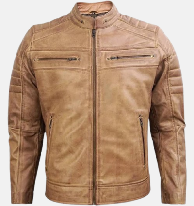 Men's Lambskin Leather Biker Jacket