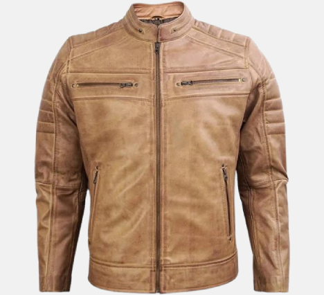 Men's Lambskin Leather Biker Jacket