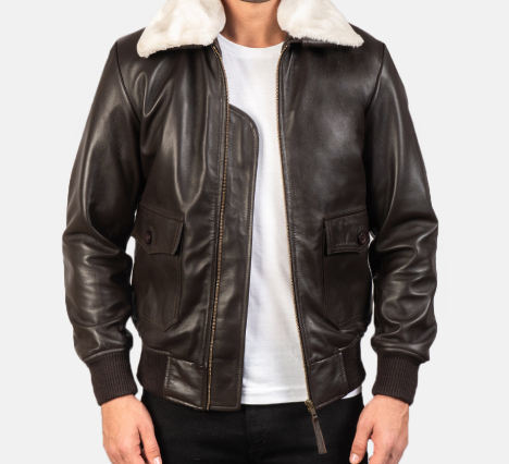 Airin G-1 Brown Leather Bomber Jacket