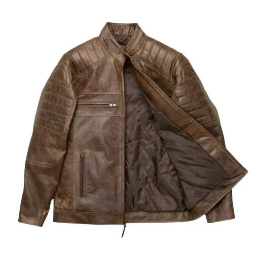 Cafe Racer Leather Jacket