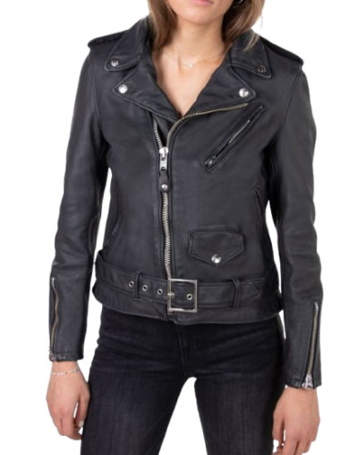 Women's Vintaged Cowhide Motorcycle Jacket