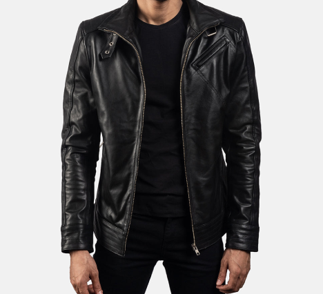 Legacy Black Leather Biker Jacket