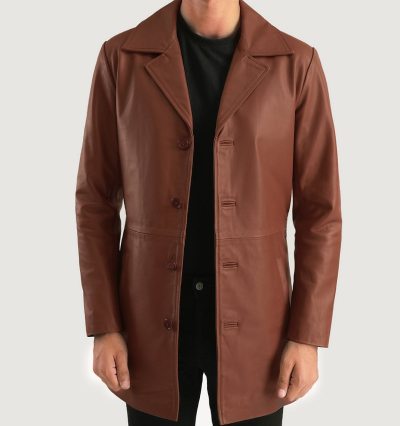 Classmith Brown Leather Coat