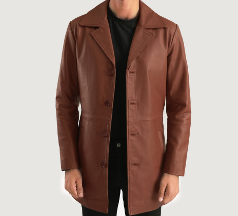 Classmith Brown Leather Coat