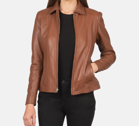 Colette Brown Leather Jacket